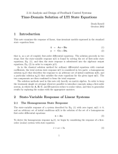 Time-Domain Solution of LTI State Equations