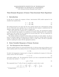 Time Domain Response of State-Determined Systems