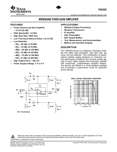 Wideband Fixed-Gain Amplifier (Rev. B)
