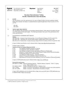 Raychem Fluoroelastomer Tubing Flexible, Fluid Resistant, Heat