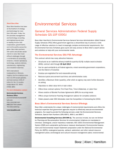 Environmental Services Facts