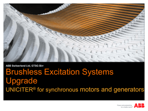 Brushless Excitation Systems Upgrade