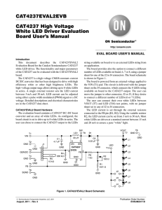 CAT4237 High Voltage White LED Driver Evaluation Board User`s