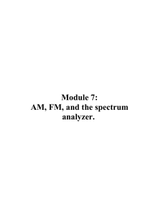 Module 7: AM, FM, and the spectrum analyzer.