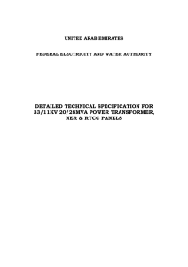 DETAILED TECHNICAL SPECIFICATION FOR 33/11KV 20/28MVA