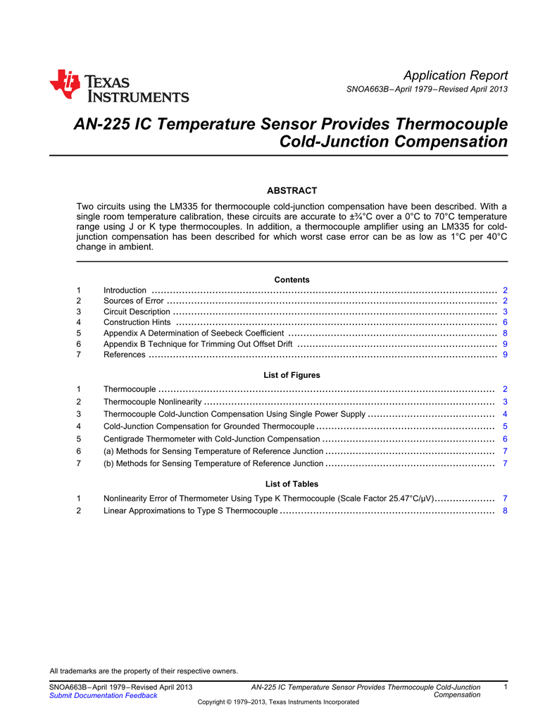 Revised Thermocouple Reference Tables Type K