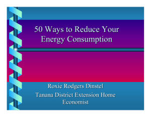 50 ways to reduce your energy consumption