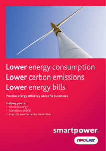 Lower energy consumption Lower carbon emissions Lower energy