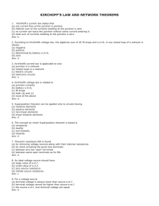 kirchoff`s law and network theorems