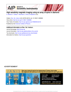 High sensitivity magnetic imaging using an array of spins in diamond