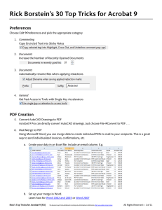 30 Dirty Tricks for Acrobat