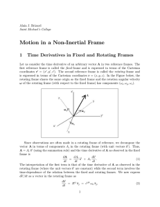 Motion in a Non-Inertial Frame