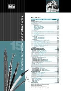 BELDEN Industrial Automation and Control Cables