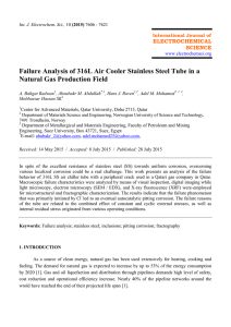 Failure Analysis of 316L Air Cooler Stainless Steel Tube in a Natural
