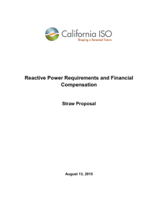 Reactive Power Requirements and Financial Compensation