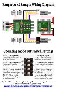 Kangaroo x2 Sample Wiring Diagram Operating mode DIP switch