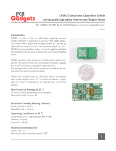 CP500-Standalone Capacitive Switch Configurable Operation