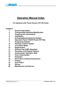 Operation Manual Index