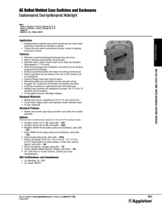 AE Bolted Molded Case Switches and Enclosures Catalog Pages