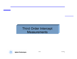Third Order Intercept Measurements