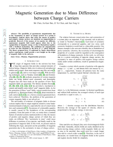 Magnetic Generation due to Mass Difference between Charge Carriers