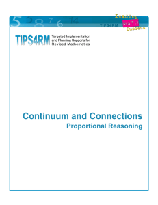 Continuum and Connections Proportional Reasoning