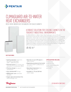 climaguard air-to-water heat exchangers