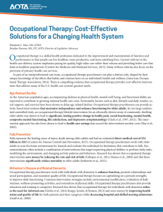 Occupational Therapy: Cost-Effective Solutions for a
