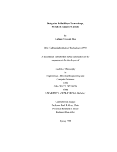 Design for Reliability of Low-voltage, Switched