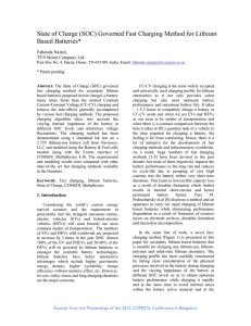 State of Charge (SOC) Governed Fast Charging Method for Lithium