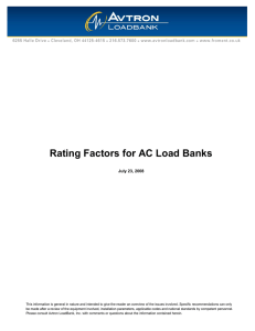 Rating Factors for AC Load Banks