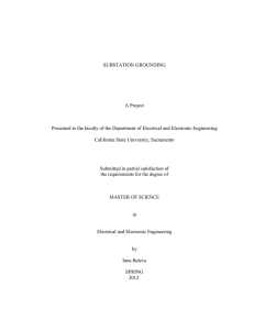 SUBSTATION GROUNDING A Project Presented to the