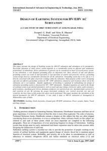 DESIGN OF EARTHING SYSTEM FOR HV/EHV AC SUBSTATION