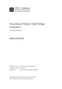 Grounding of Outdoor High Voltage Substation