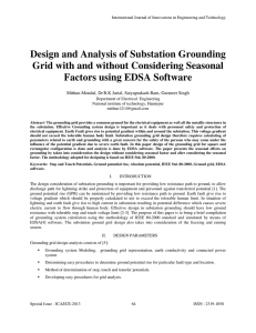Design and Analysis of Substation Grounding Grid with and