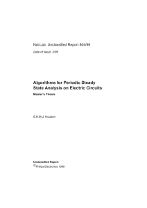 Algorithms for Periodic Steady State Analysis on Electric Circuits