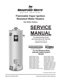 SERVICE MANUAL - Bradford White