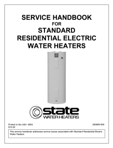 service handbook - State Water Heaters