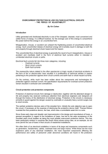 Overcurrent protection in Low Voltage Electrical Circuits