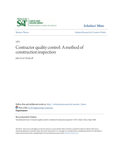 Contractor quality control: A method of construction