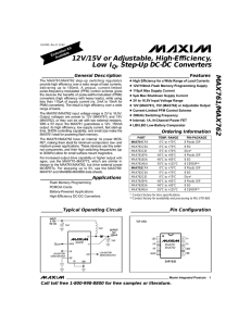 MAX761/MAX762 12V/15V or Adjustable, High