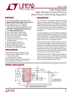 LTC1736 - 5-Bit Adjustable High Efficiency Synchronous Step