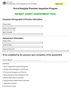 PATIENT CHART ASSESSMENT TOOL