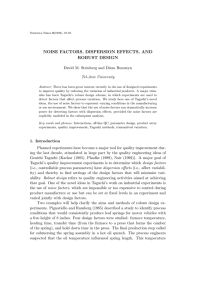 noise factors, dispersion effects, and robust design