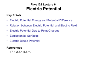 Lecture 6: Electric potential