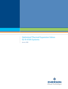 Optimized Thermal Expansion Valves for R