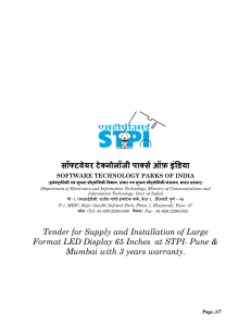 Tender for Supply and Installation of Large Format LED Display 65