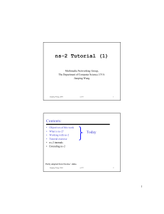 ns-2 Tutorial (1) - Computer Science at UVA