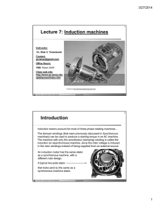 Lecture 7: Induction machines - Lamar University`s electrical
