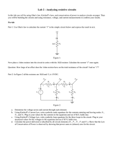 Lab 2 - Analyzing resistive circuits